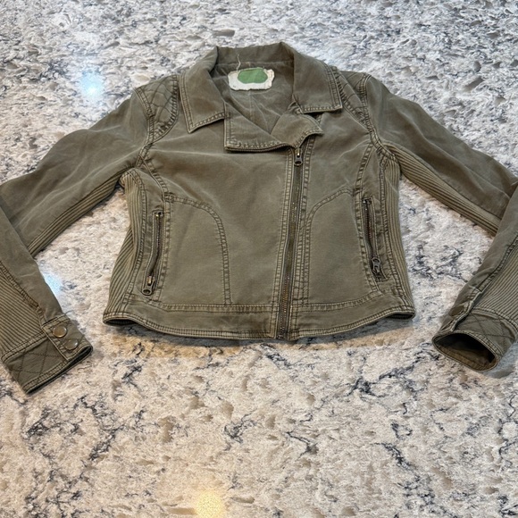 Anthropologie | Easy Moto Jacket in Green Size XS - Picture 2 of 13